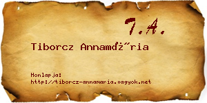 Tiborcz Annamária névjegykártya