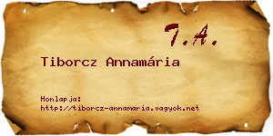 Tiborcz Annamária névjegykártya