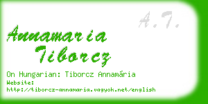 annamaria tiborcz business card